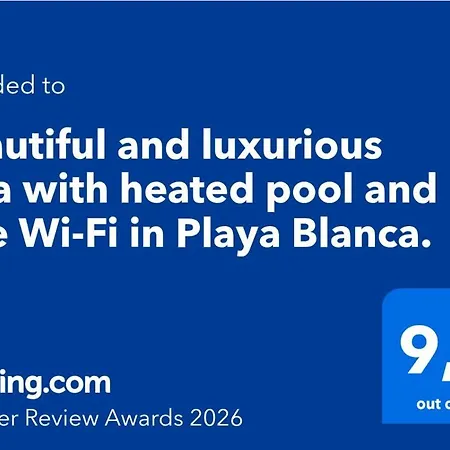 빌라 Beautiful And Luxurious With Heated Pool And Free Wi-fi In Playa Blanca.